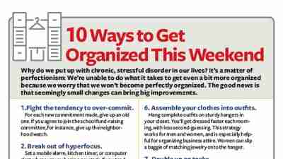 10 Ways to Get Organized This Weekend