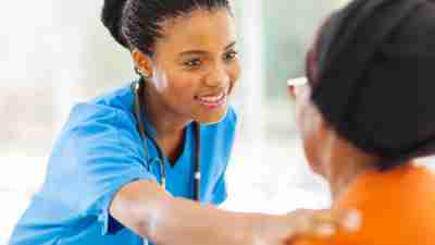 A doctor explaining different anxiety medications to a patient