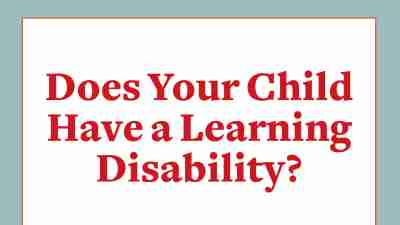 Learning Disability Test: Symptoms of LD in Children Free Download