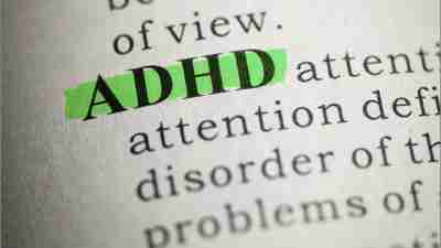 ADHD highlighted in dictionary