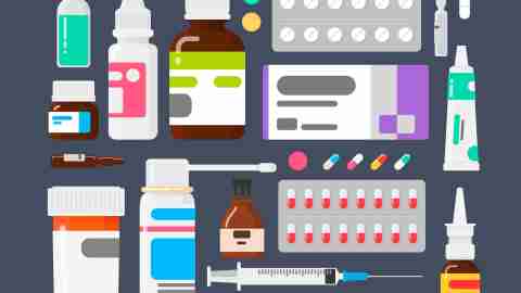 Pictures of different kinds of ADHD medications, illustrating an ADHD medication chart