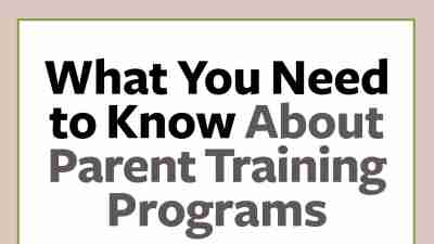 Cover of What You Need to Know About Parent Training Programs, ADHD downloadable booklet